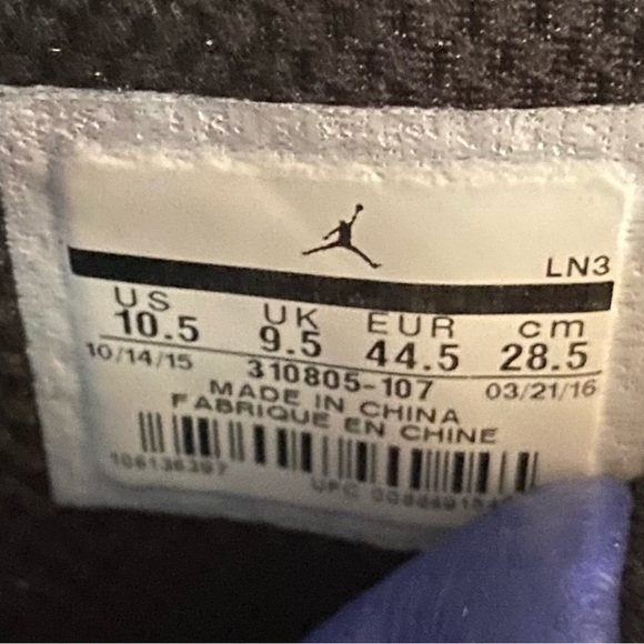 Authentic Air Jordan X “Charlotte Hornets” Mens 10.5 Basketball Shoes (No Box) - Picture 4 of 10